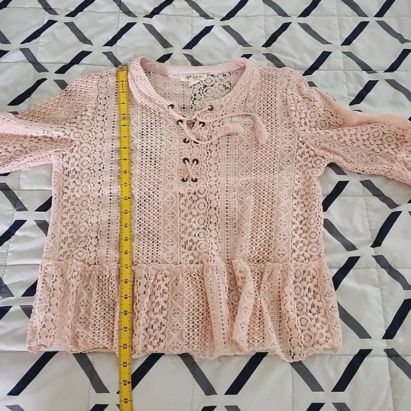 Style & Co. Blush Crochet Top - Picture 4 of 4
